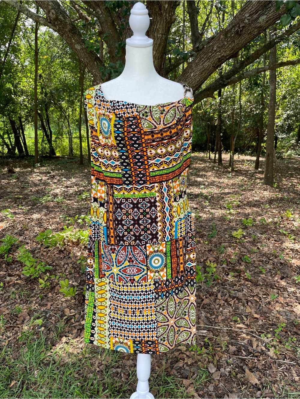 Calvin Klein One-Shoulder womens Dress in multicolor size 14